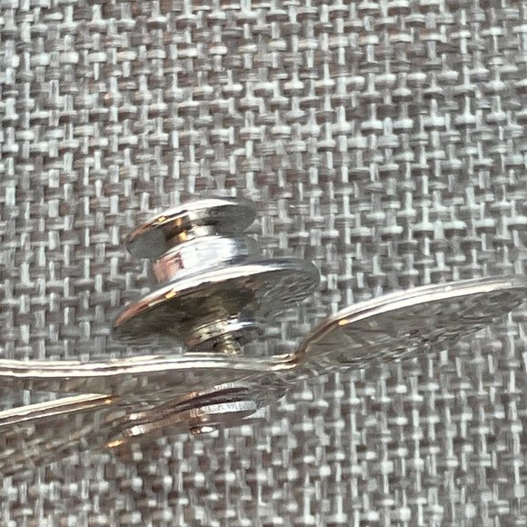 JO Girl Heart Pin Brooch As Is Tack Lapel Tie Sterling Silver Matte Pink Signed - Picture 6 of 8